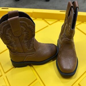 Dream Pairs Kids Brown Cowboy Boots